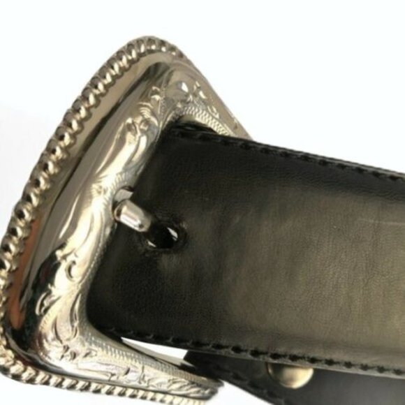 Hired Hand Women\'s Silver And Leather Belt